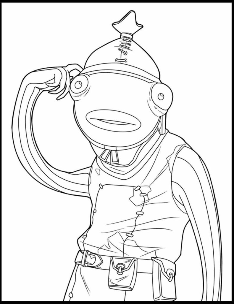 Fishstick Ausmalbilder Ausmalen - Fishstick Fortnite Colouring Pages 791x1024